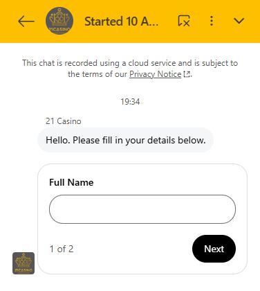 Use the live chat support and fill in your details to get help